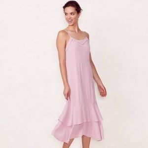 LC Lauren Conrad Midi Ruffle Lavender Dress